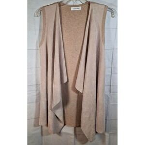 Women's Calvin Klein Sleeveless Ruffled Long Vest no size see measurements